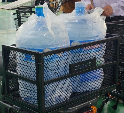 [07453] CANASTO  TRASERO CELESTE 2x1 ACERO SKKS